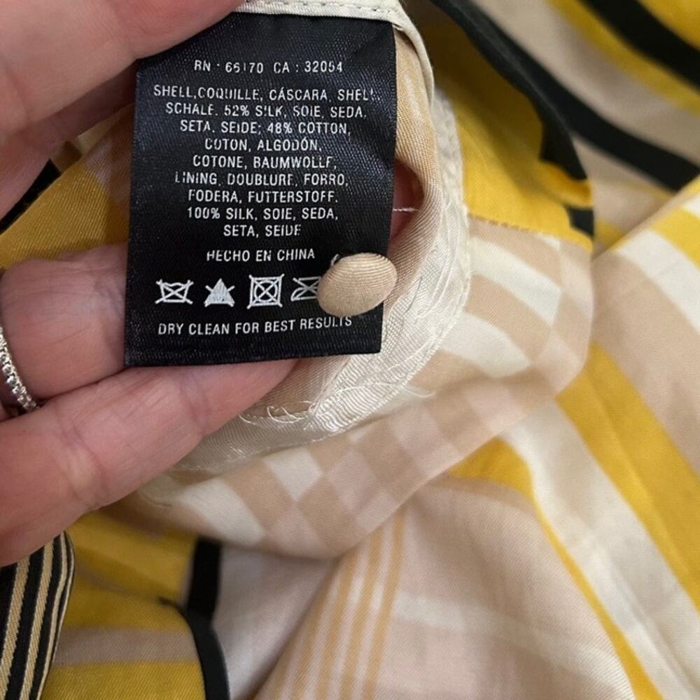 Maeve Anthropologie Otta Dress 10 Silk Blend Pattern Pleated Midi Wedding Guest - Picture 10 of 10